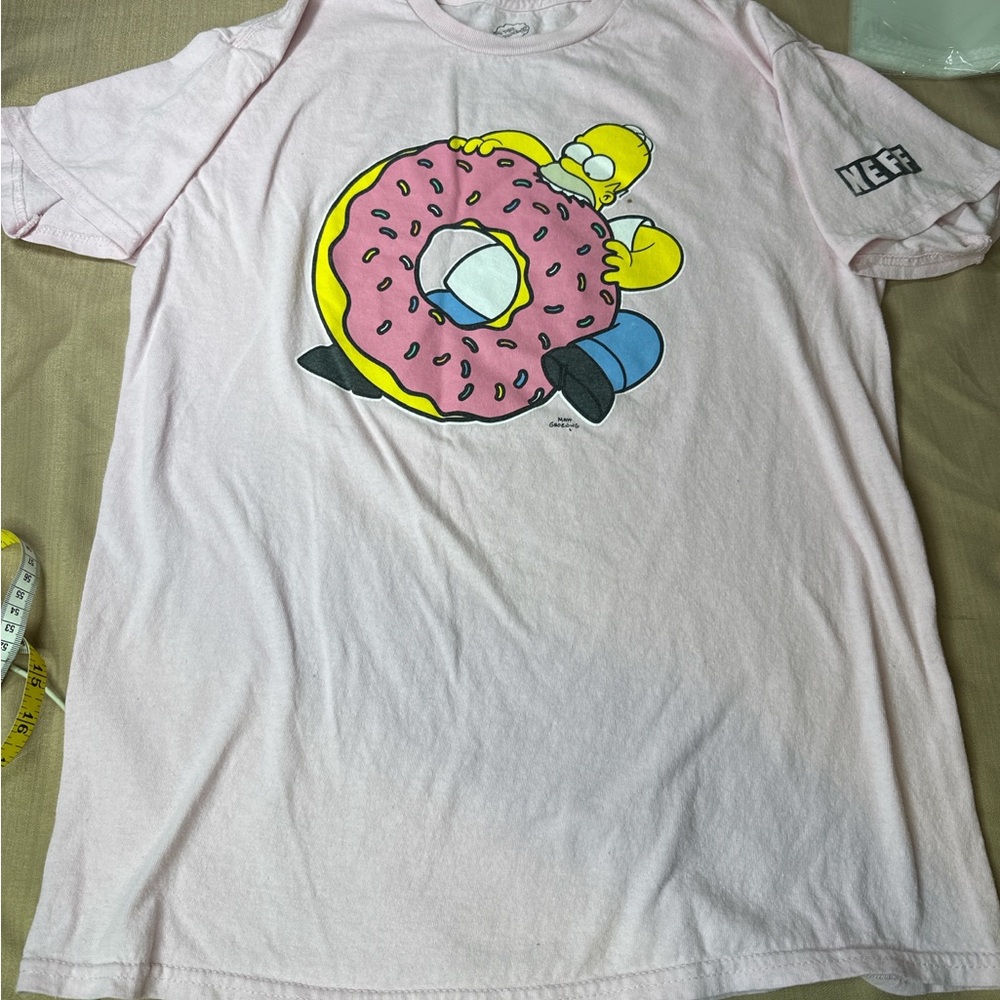 Neff Pink Graphic Tee with Donut Design